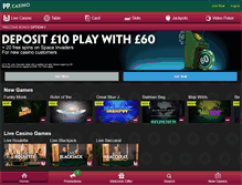 Tablet Screenshot of casino.paddypower.com